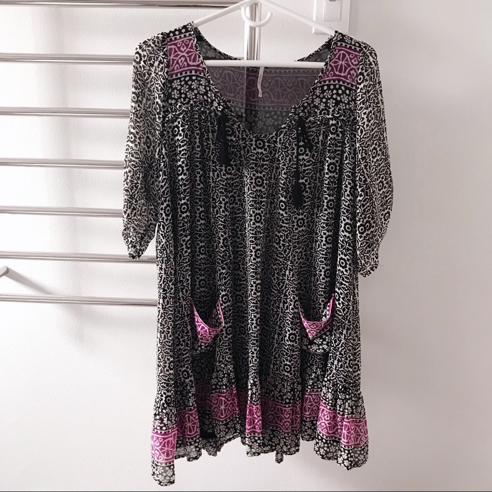 Free People Pattern Dress with Pockets